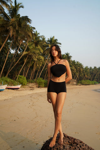 Coastal Bandana Top-Black