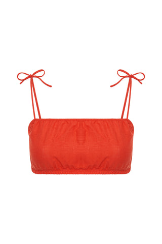 Mermaid Bralette Top - Red
