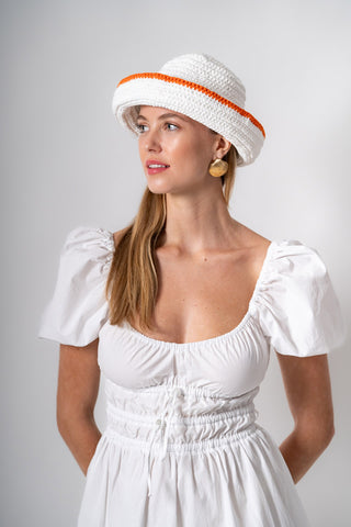 Cotton Knit Hat - White