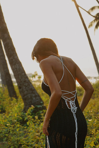 Tropical crochet dress