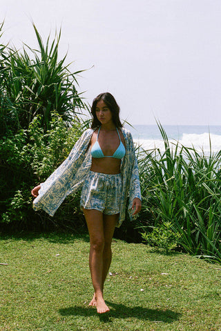 Paradiso Satin Shorts - Blue