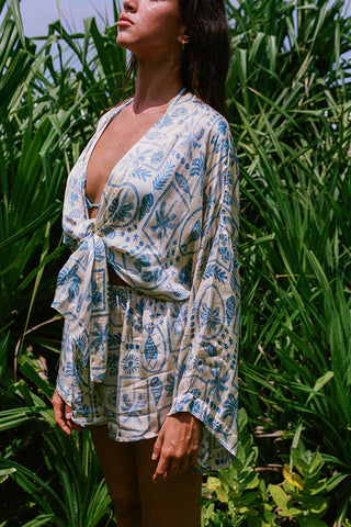 Paradiso Satin Shorts - Blue