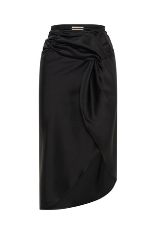 Mermaid Tie Up Skirt - Black