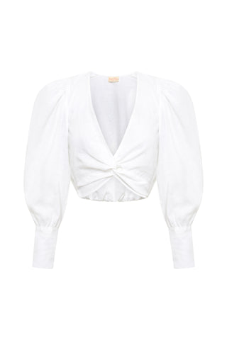 Mermaid Blouse Top - White