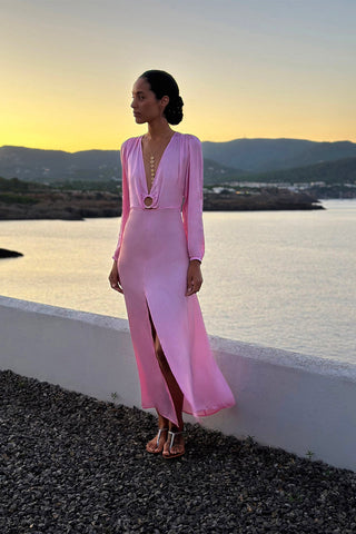 Balearic Breeze Long Dress - Pink
