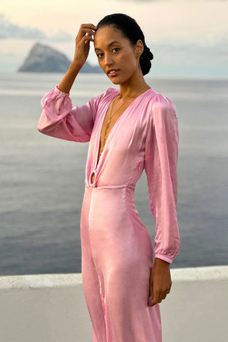Balearic Breeze Long Dress - Pink