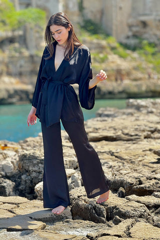 Paradiso Satin Pant - Black