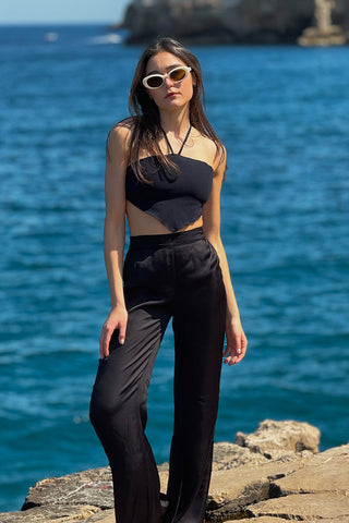 Paradiso Satin Pant - Black