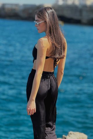 Paradiso Satin Pant - Black
