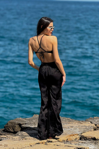 Paradiso Satin Pant - Black