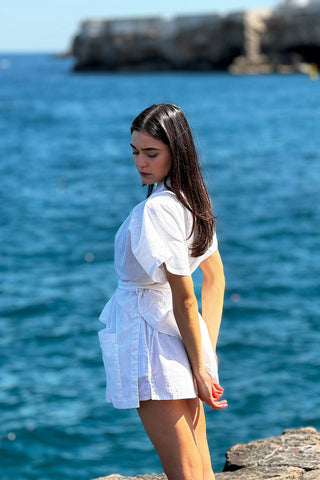 Coastal Linen Shorts - White