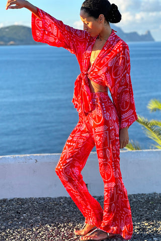 Paradiso Satin Pant - Red