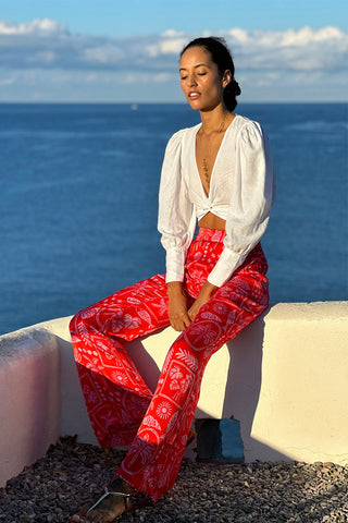 Paradiso Satin Pant - Red