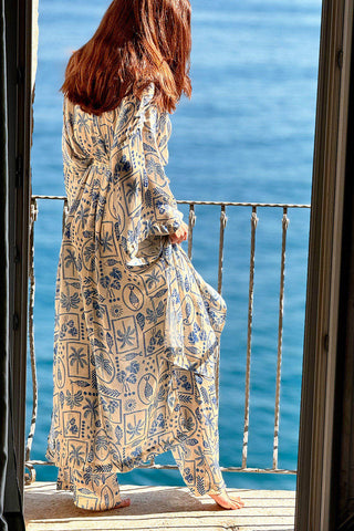 Paradiso Long Satin Kimono