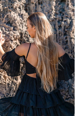 Pirata Mini Dress - Black