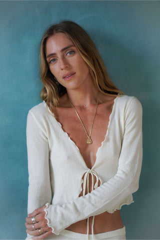 Sea Foam Cardigan Knit - Ivory