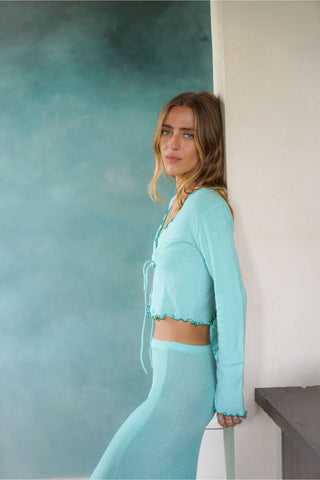 Sea foam Cardigan Knit - Mint
