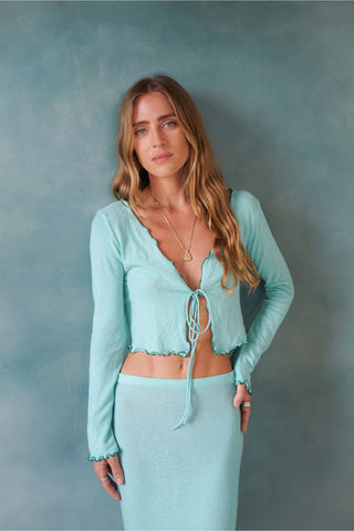 Sea foam Cardigan Knit - Mint