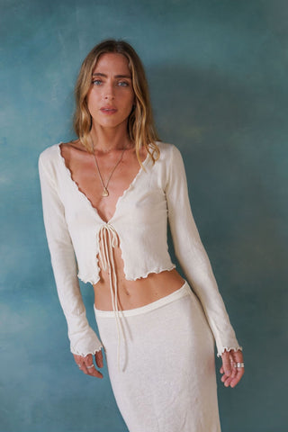 Sea Foam Cardigan Knit - Ivory