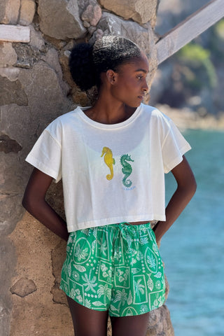 Paradiso Satin Shorts – Mallorca Print