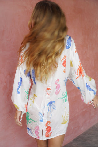 Ocean Short Kimono