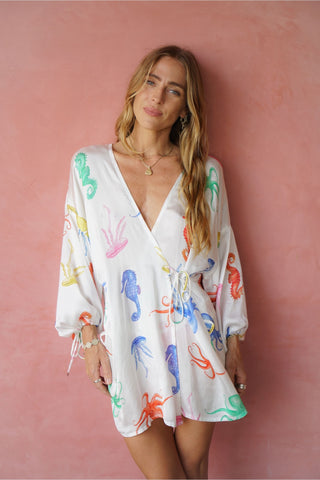 Ocean Short Kimono